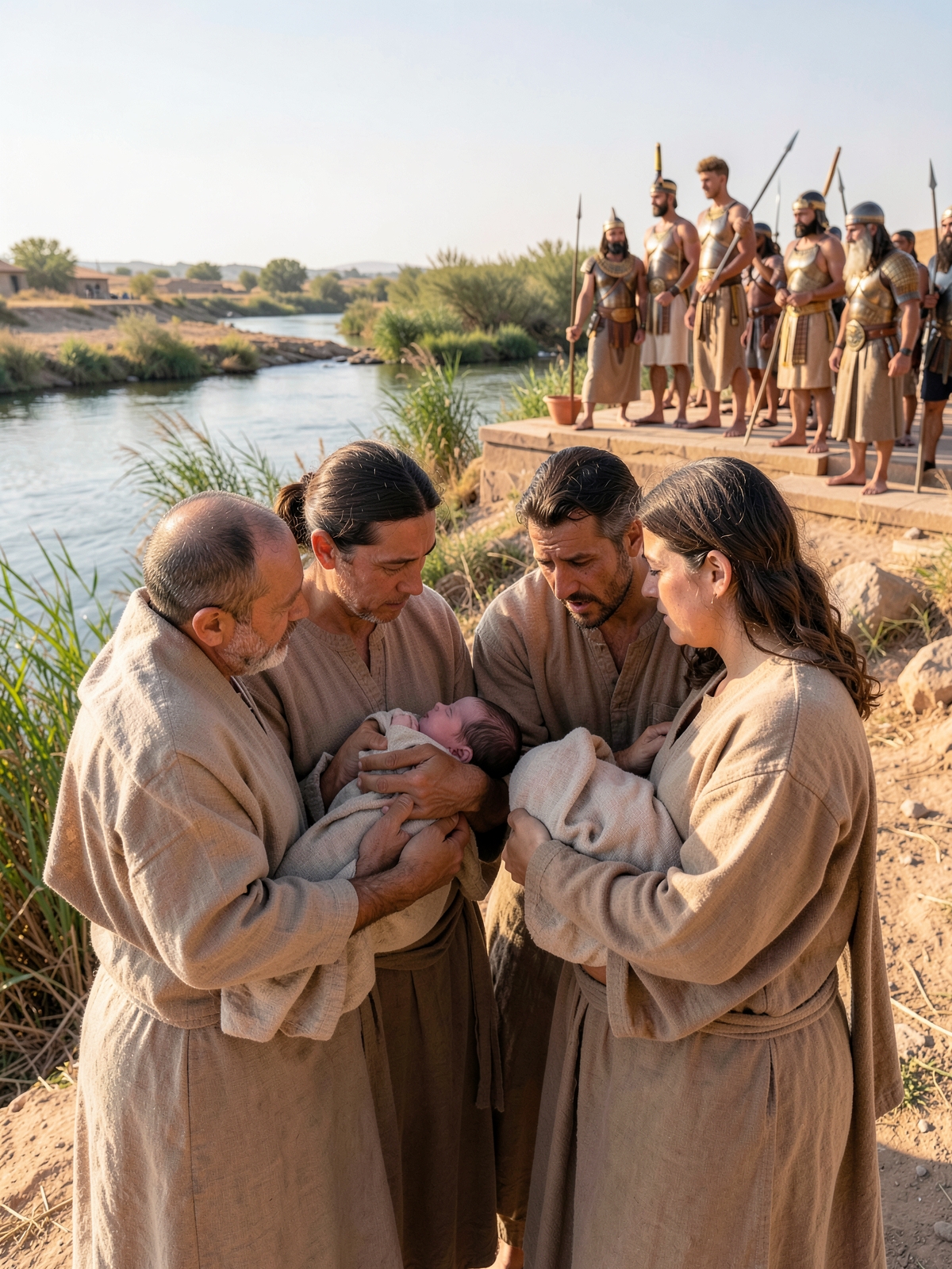 Pharaoh issues a decree against newborn boys — SacraScenes visual interpretation