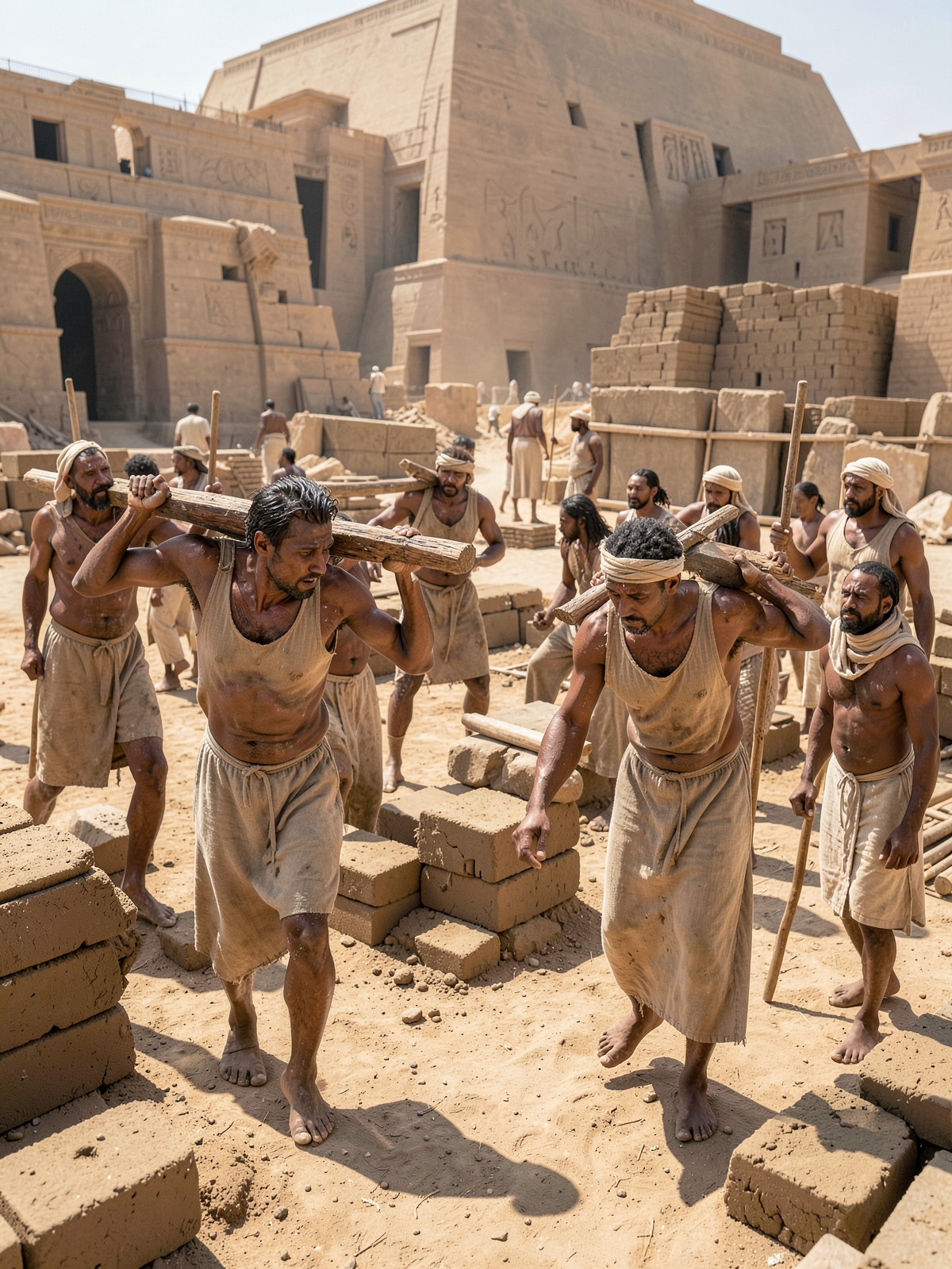 A new Pharaoh imposes forced labor — SacraScenes visual interpretation