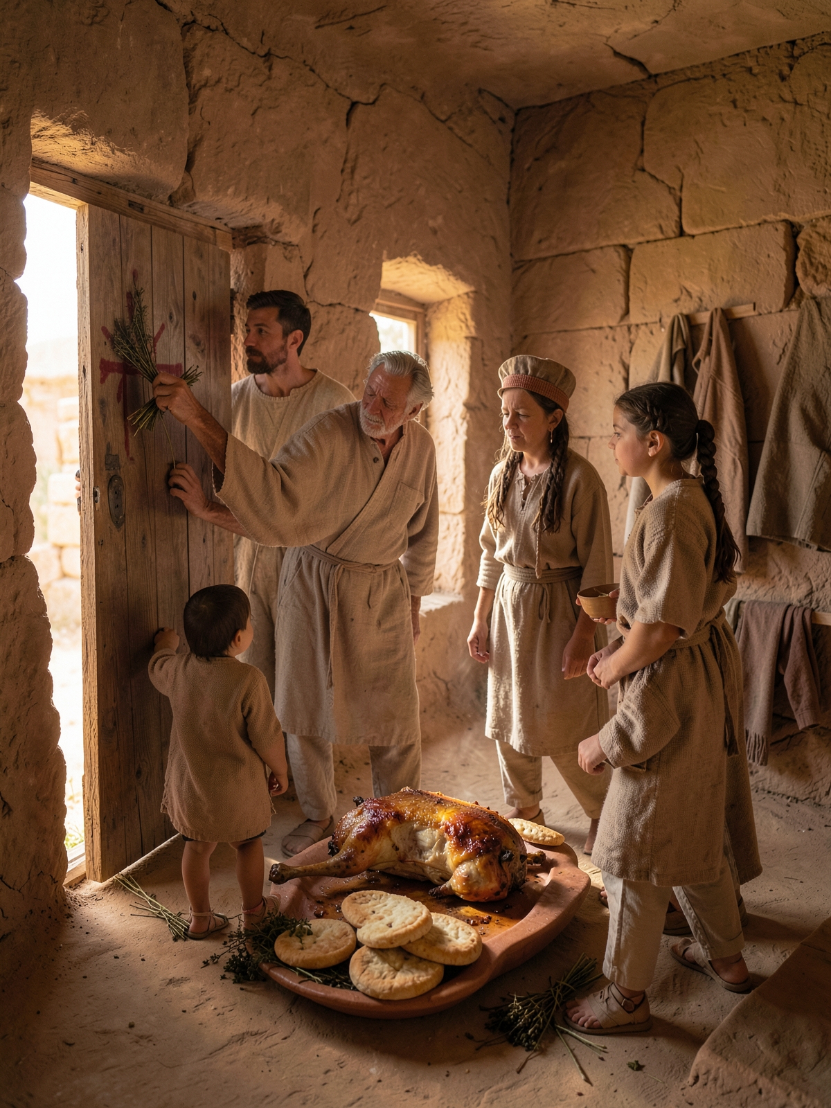 Passover instructions are given to each household — SacraScenes visual interpretation
