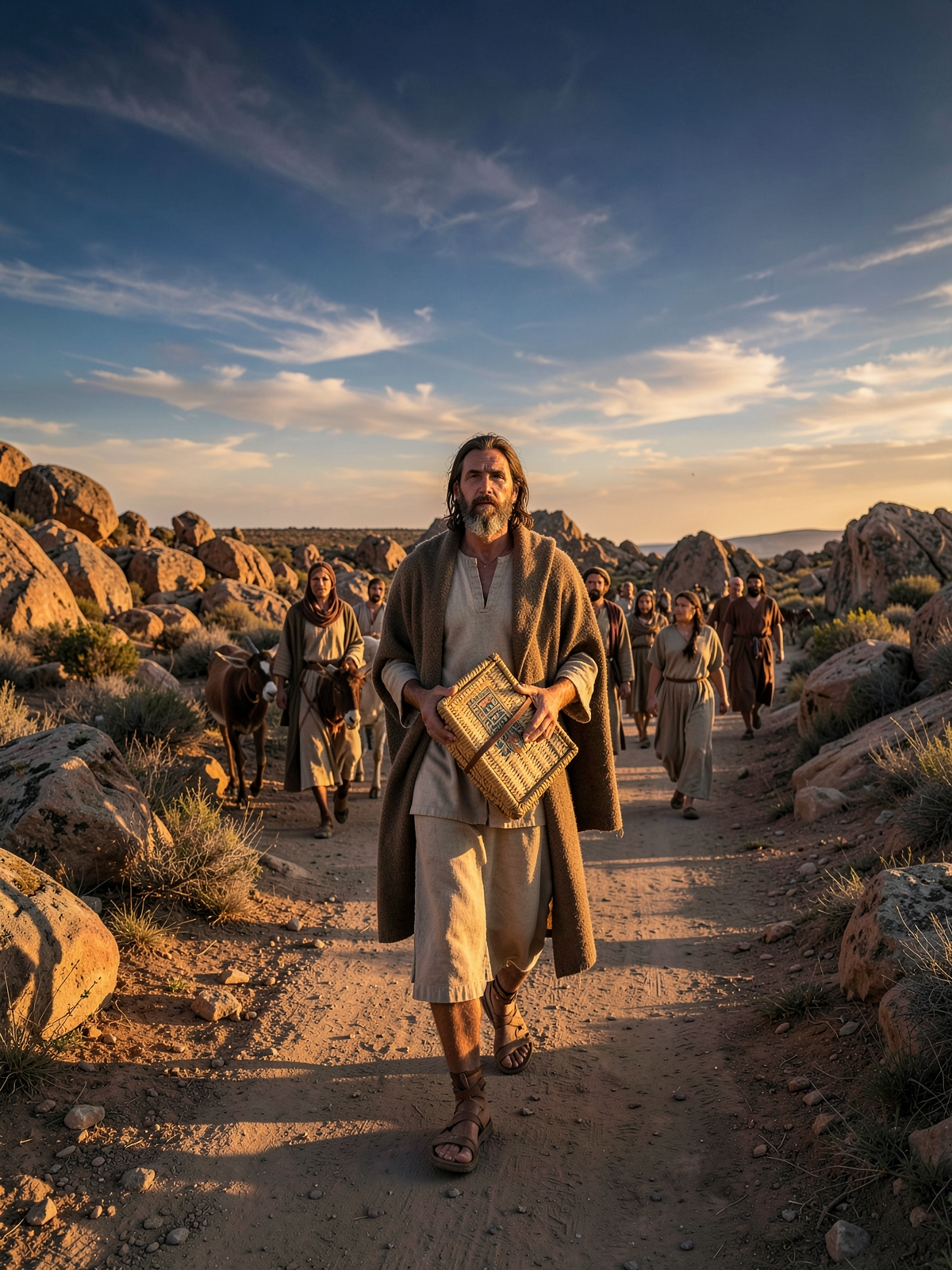 Israel takes the wilderness road and carries Joseph’s bones — SacraScenes visual interpretation