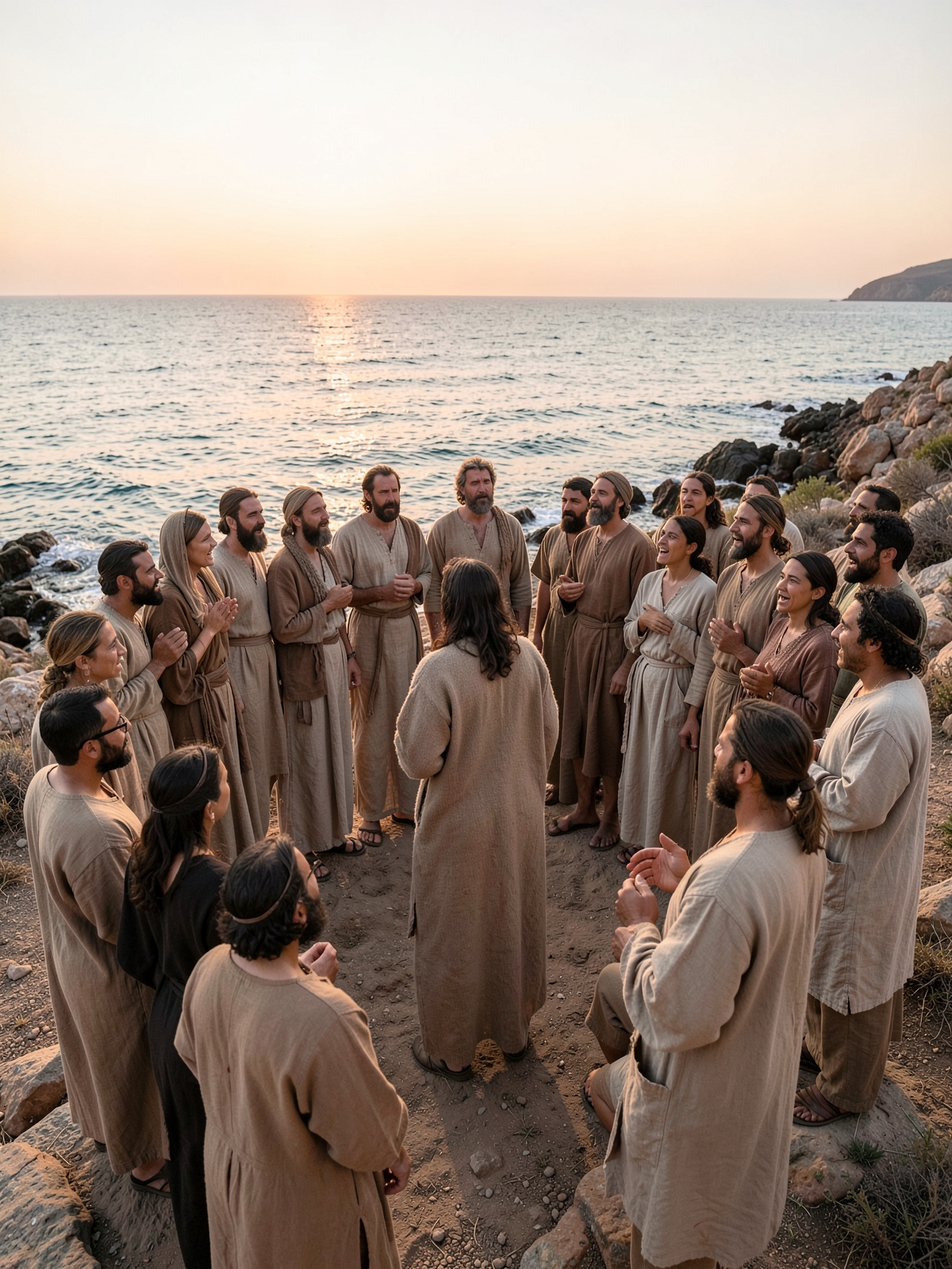Moses and Israel sing at the sea — SacraScenes visual interpretation