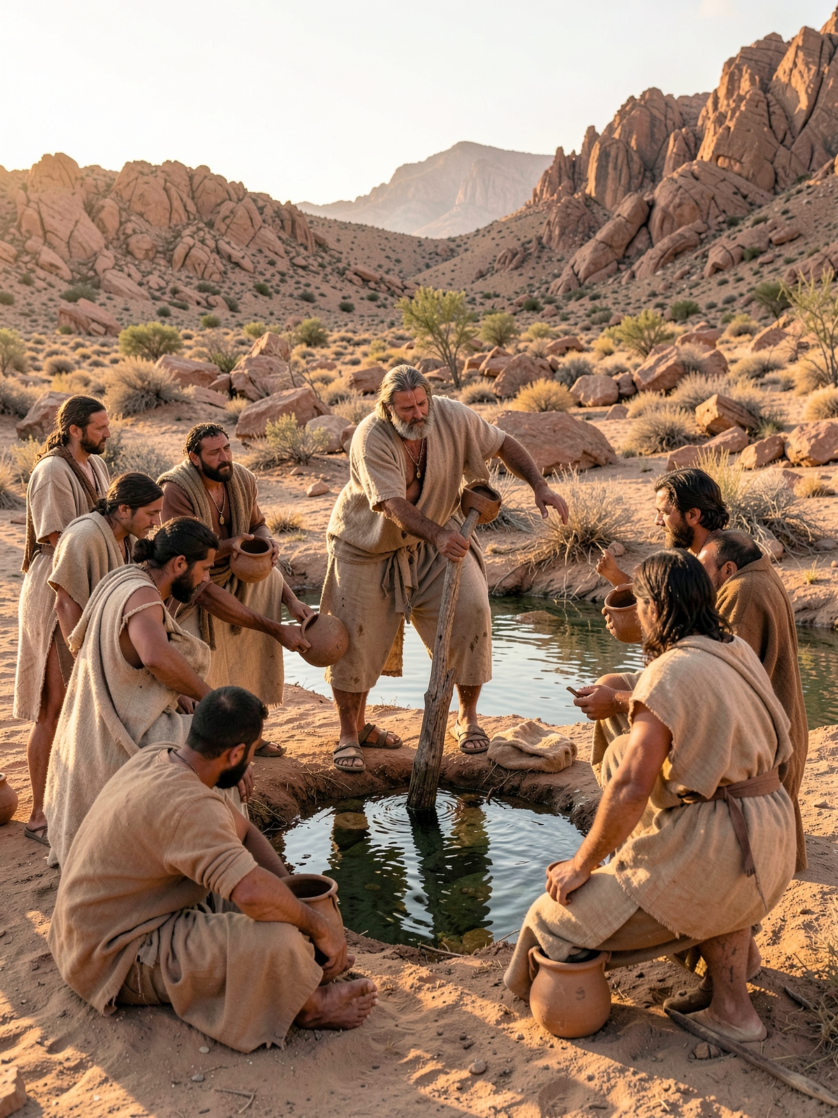 Bitter water at Marah becomes drinkable — SacraScenes visual interpretation