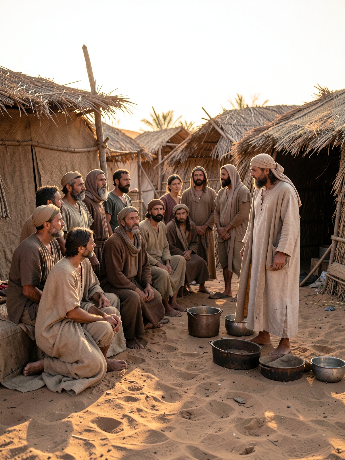 Israel complains of hunger and hears a promise of bread — SacraScenes visual interpretation