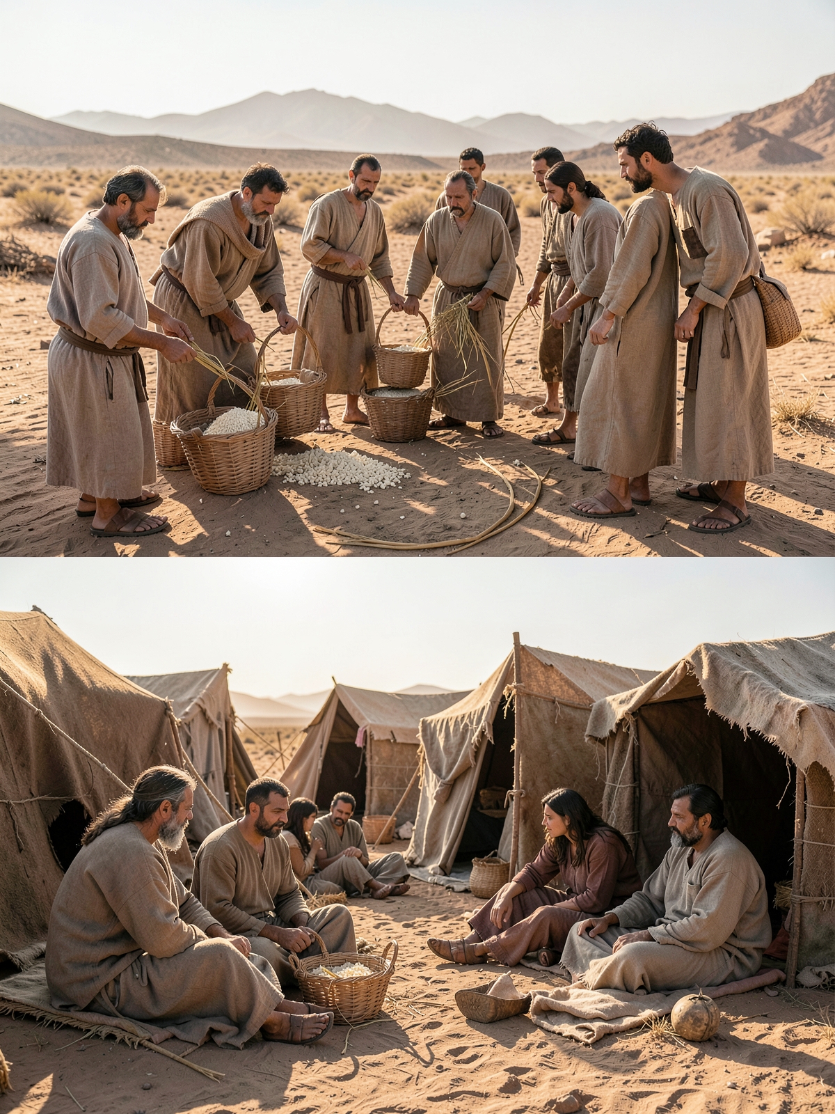 Daily gathering teaches enough and Sabbath rest — SacraScenes visual interpretation