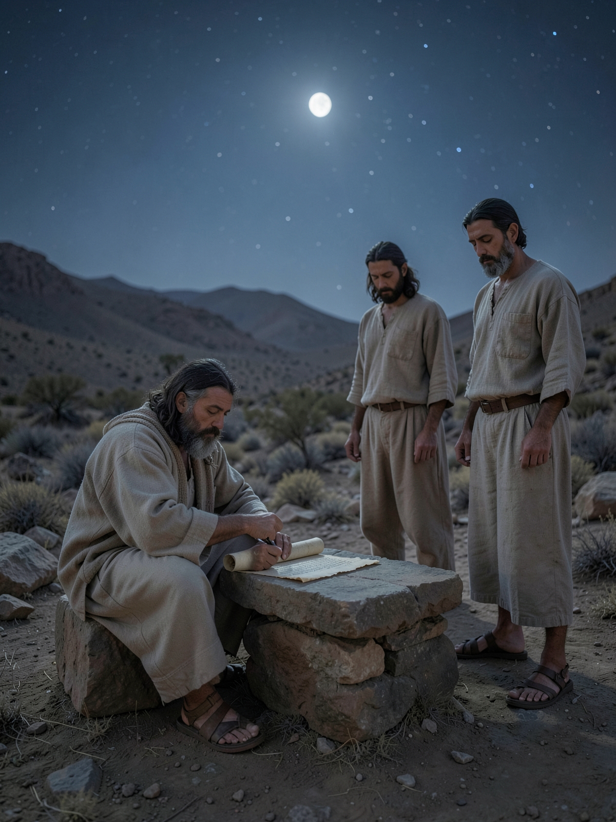 The victory is recorded and an altar is built — SacraScenes visual interpretation