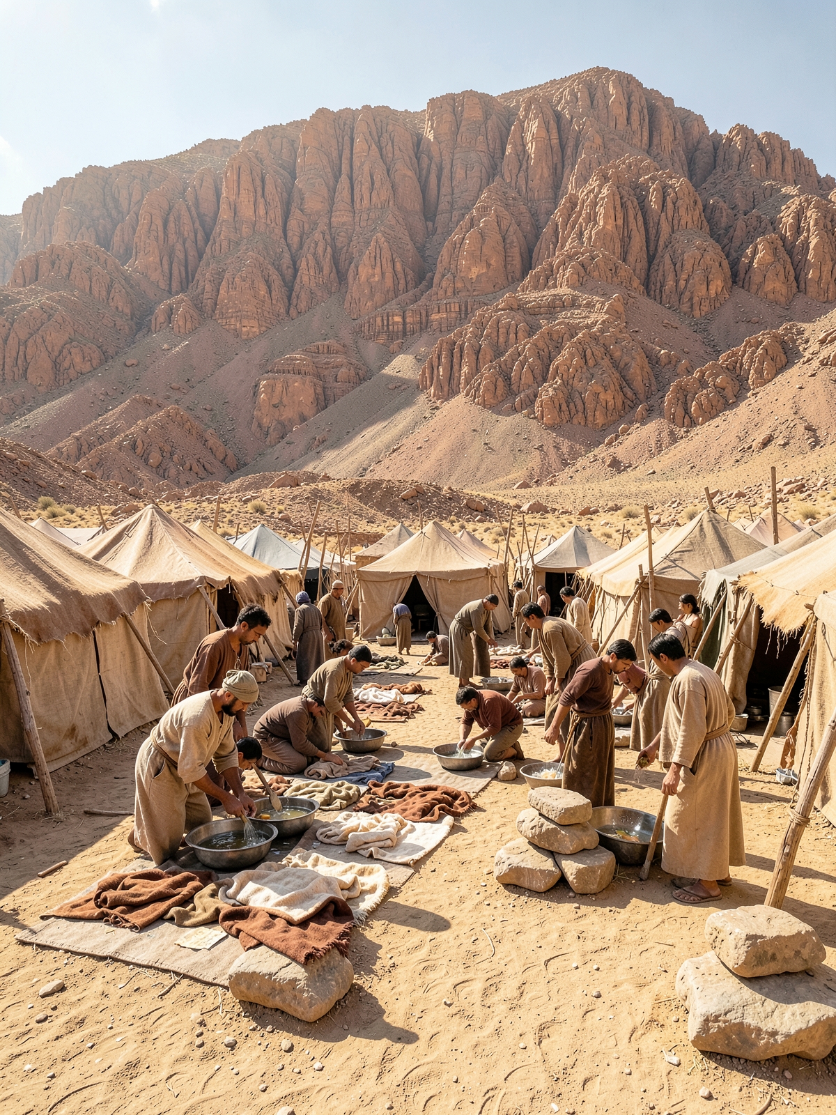 The people consecrate themselves and prepare — SacraScenes visual interpretation