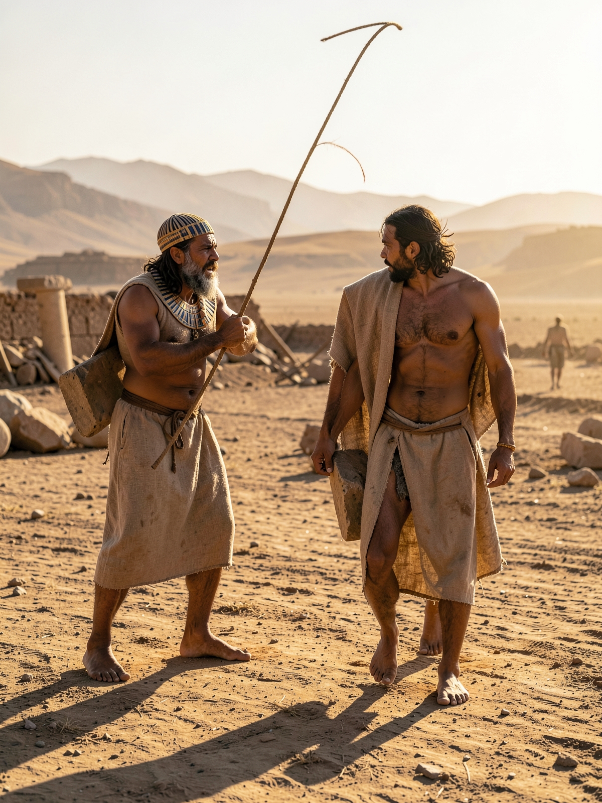 Moses kills an Egyptian and flees — SacraScenes visual interpretation