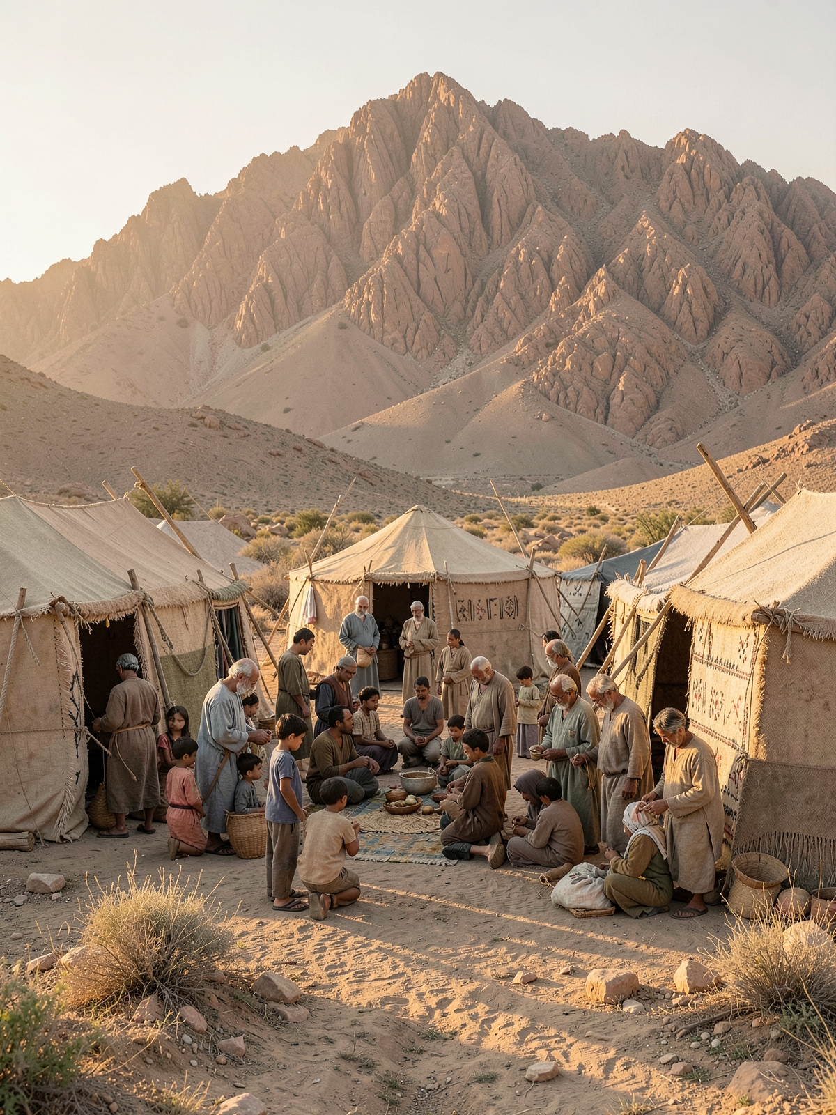 Commands shape life with parents and neighbors — SacraScenes visual interpretation