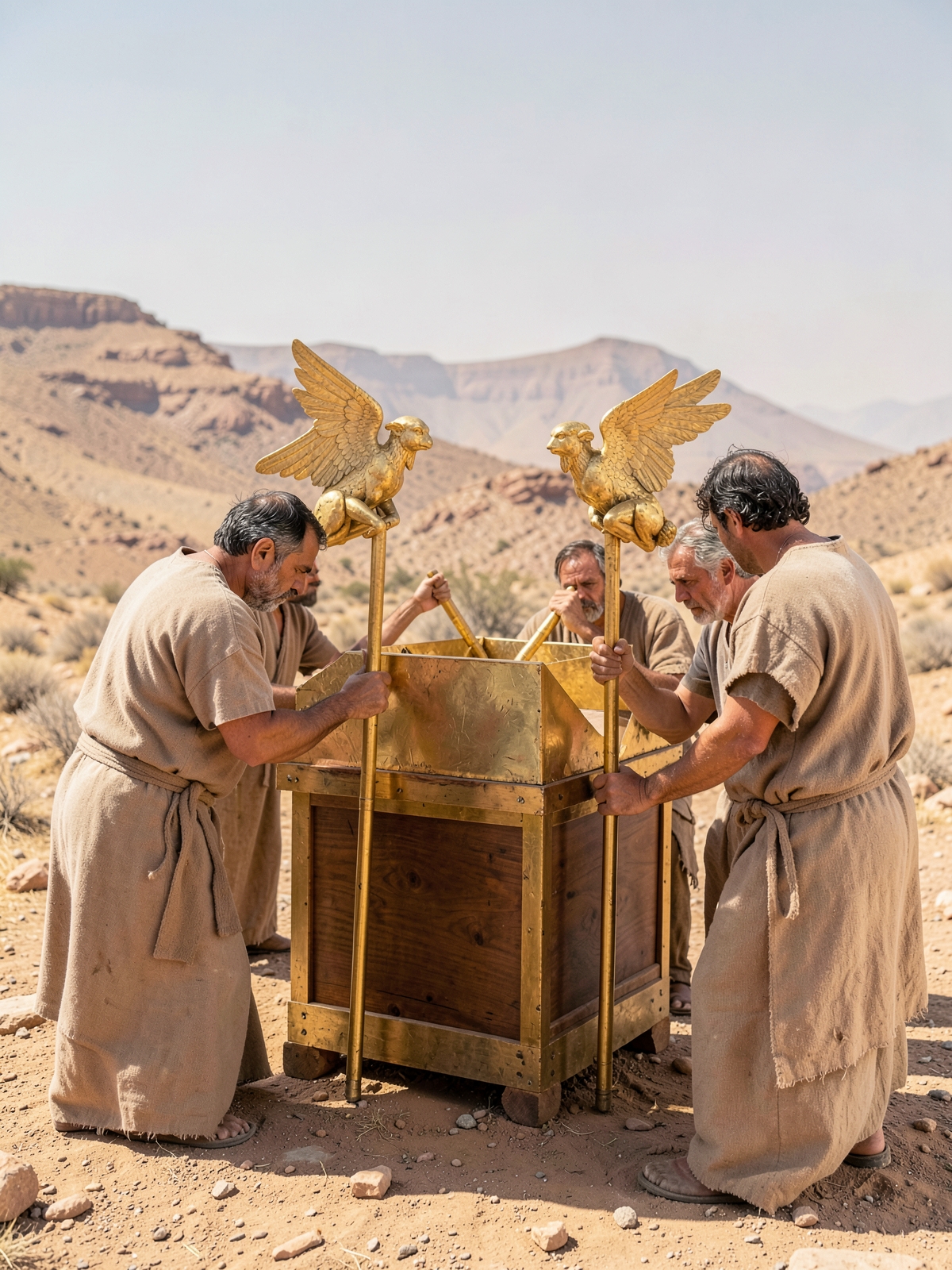 The ark and mercy seat form the inner focal point — SacraScenes visual interpretation