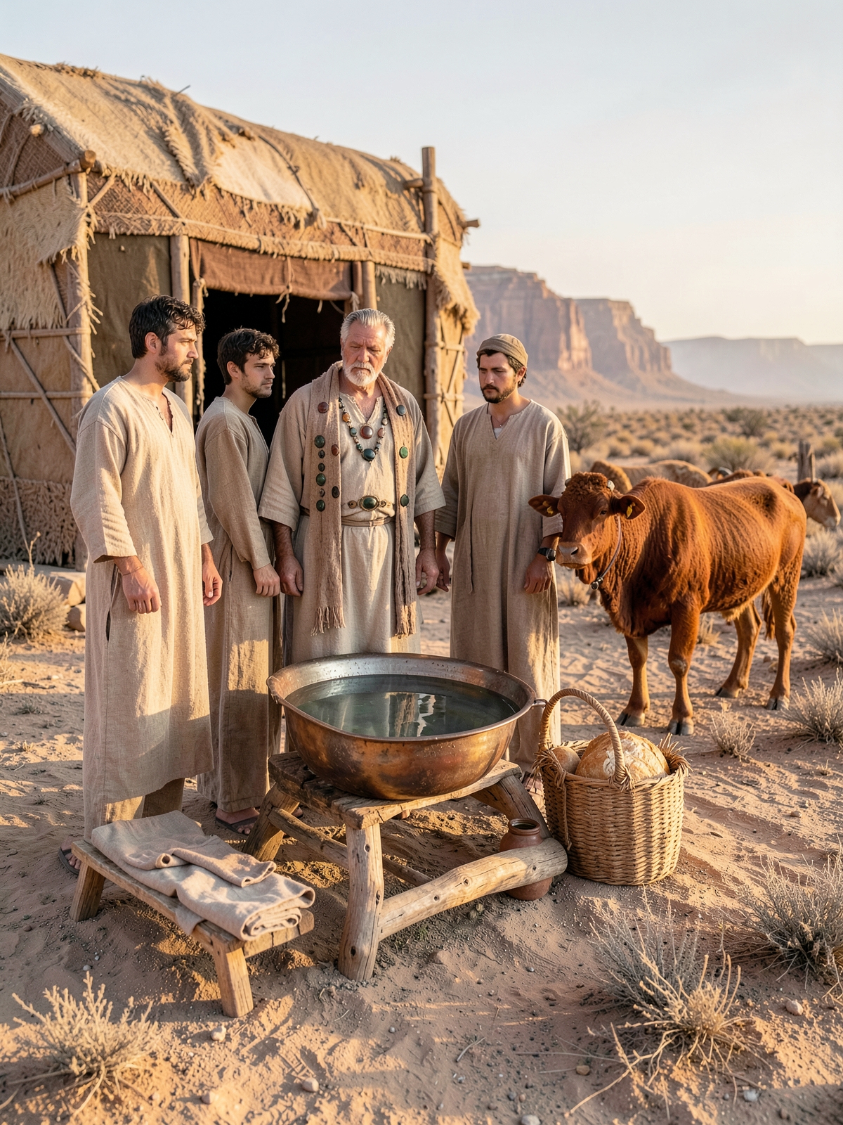 Consecration begins with washing, clothing and anointing — SacraScenes visual interpretation