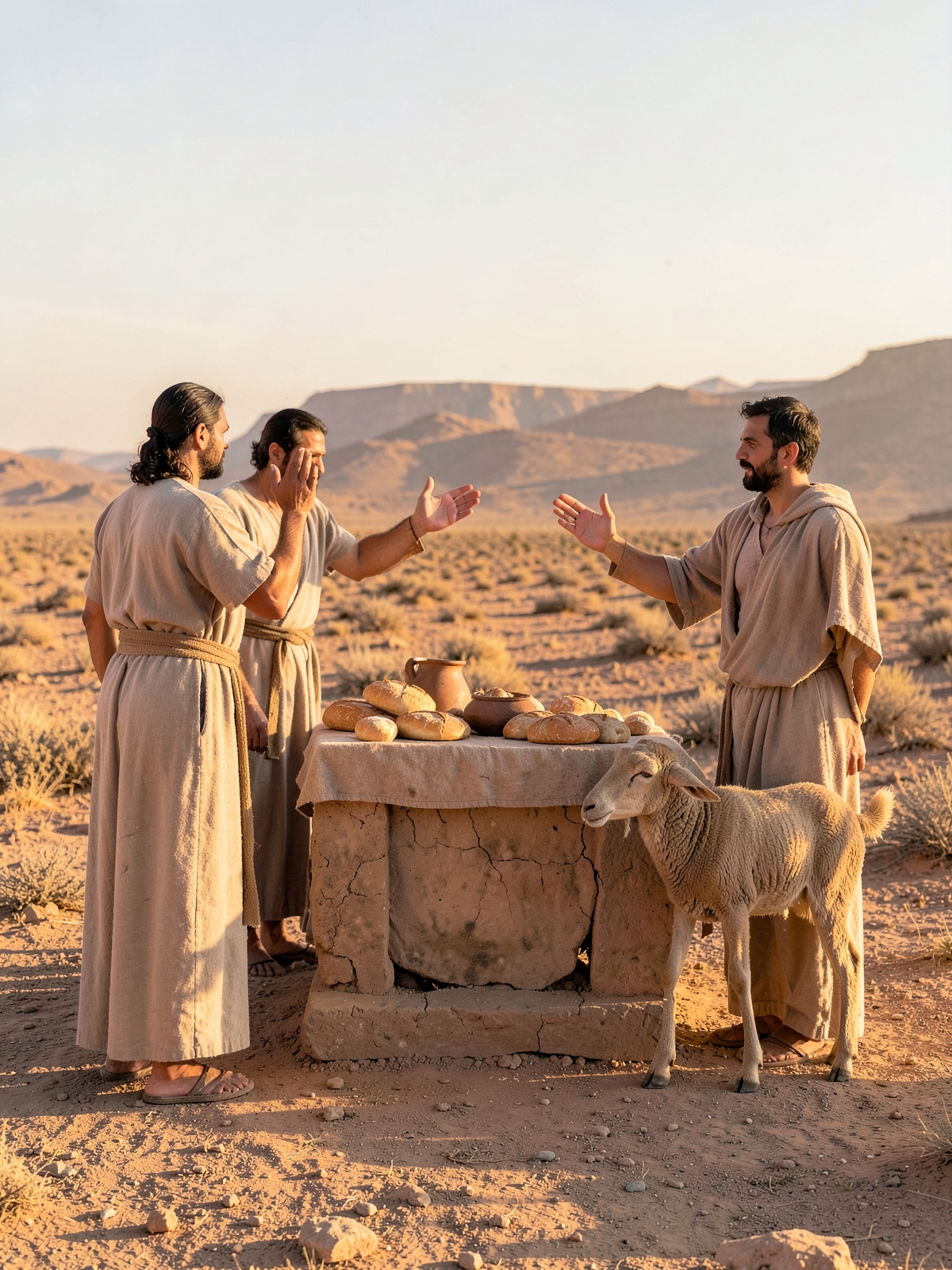 The rams mark dedication and priestly portions — SacraScenes visual interpretation