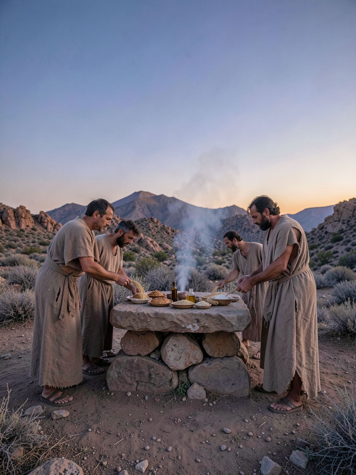 Seven days of consecration lead into daily worship — SacraScenes visual interpretation