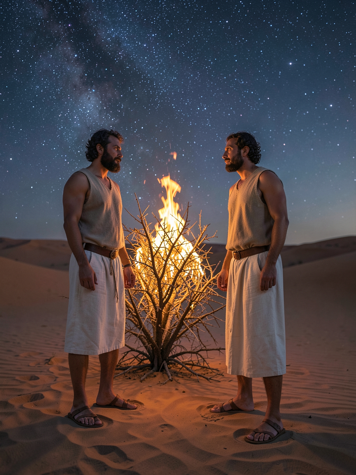 Moses asks for God’s name — SacraScenes visual interpretation