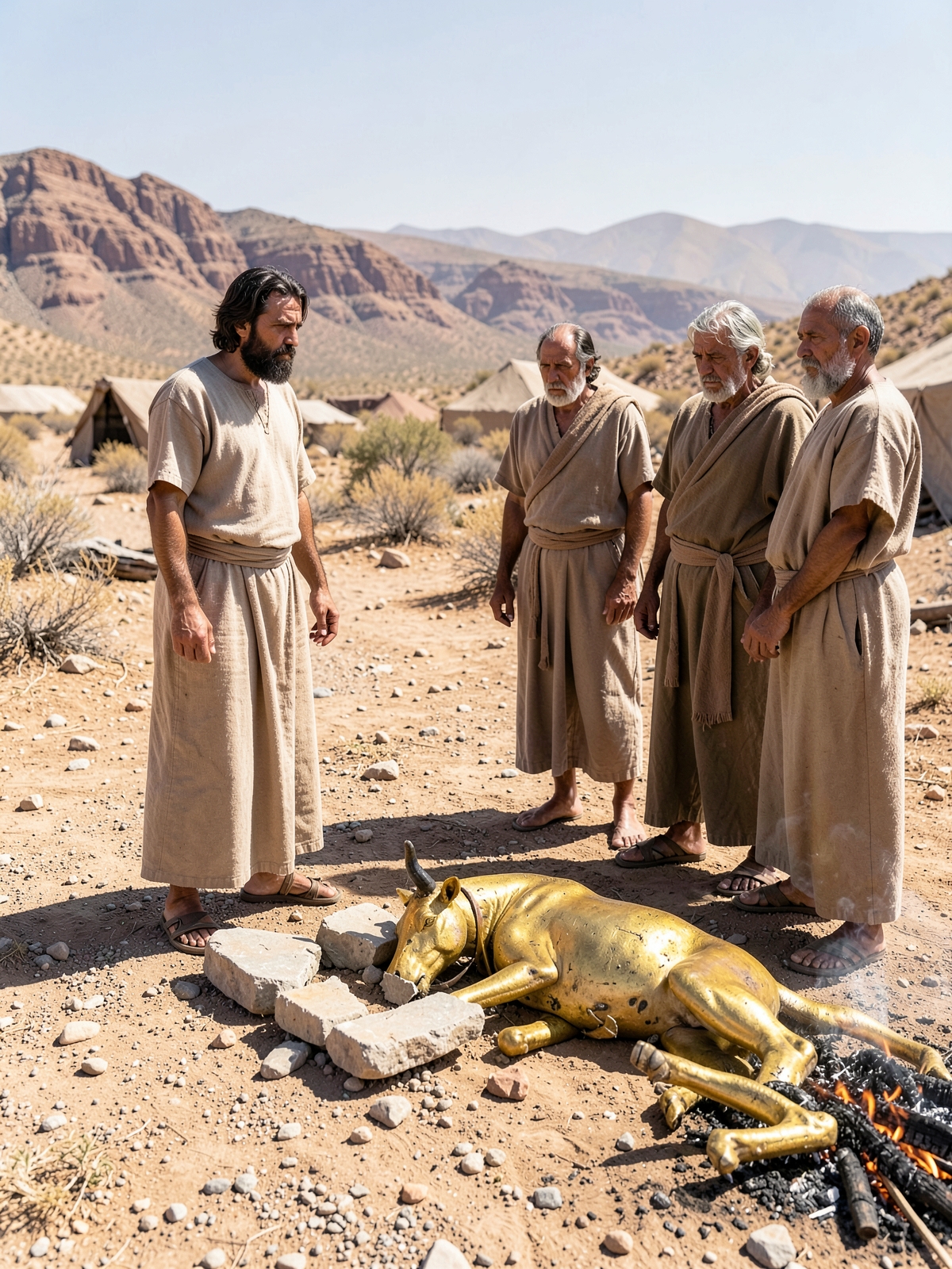 Moses confronts the breach of covenant — SacraScenes visual interpretation