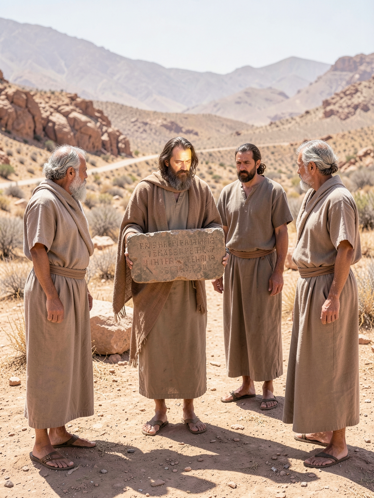 Moses descends with a radiant face — SacraScenes visual interpretation