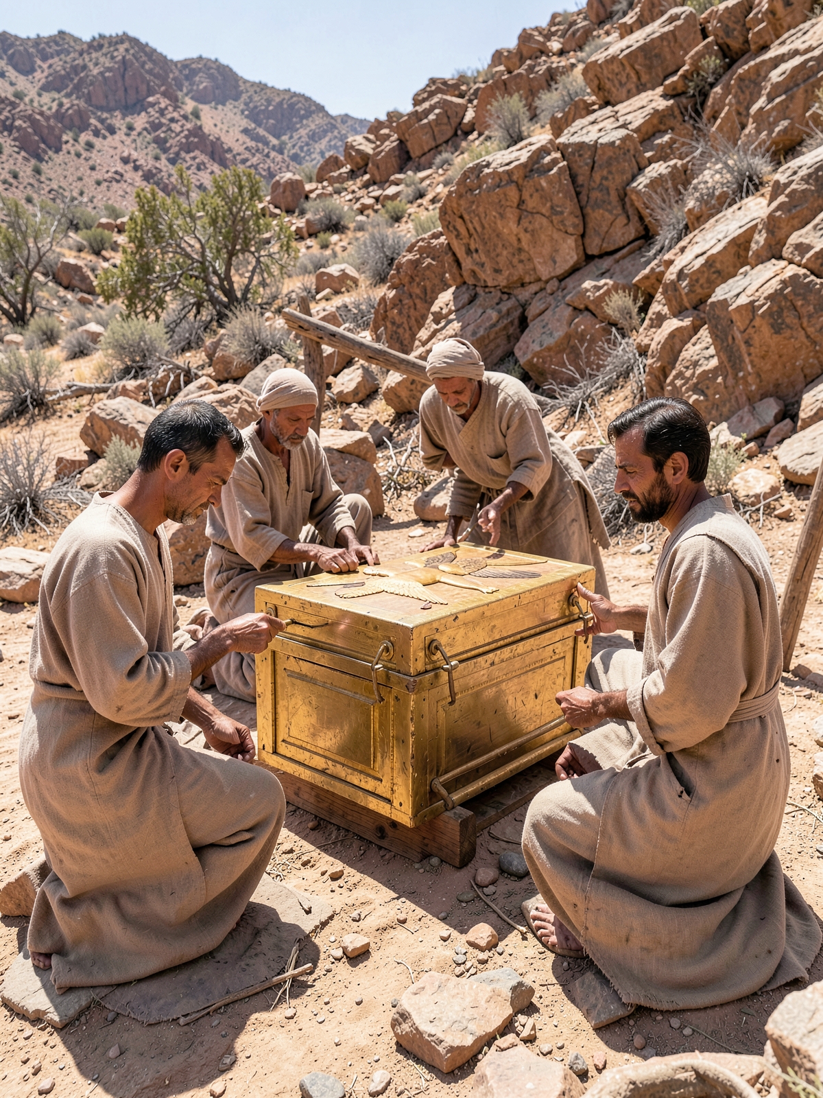 Bezalel makes the ark and mercy seat — SacraScenes visual interpretation