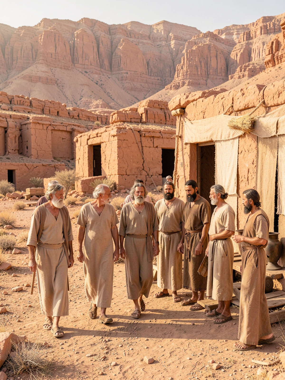 Moses inspects and blesses the completed work — SacraScenes visual interpretation