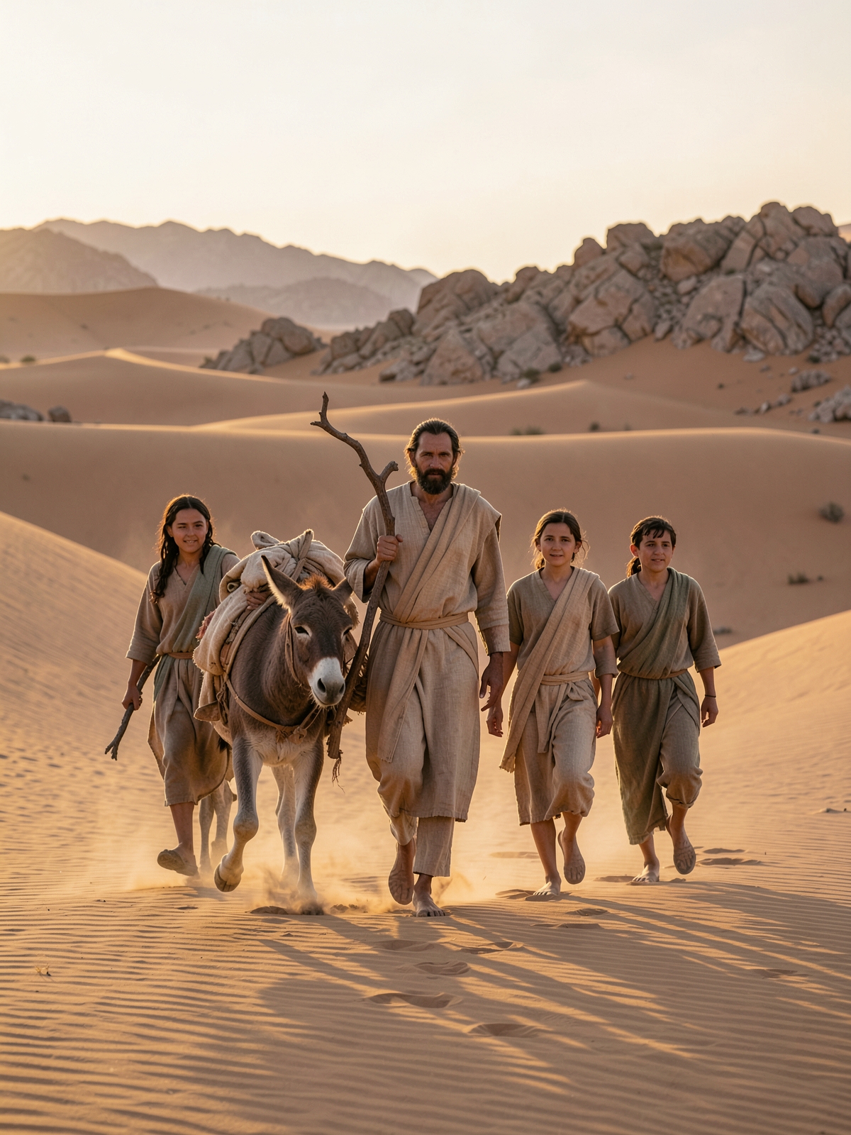 Moses leaves Midian for Egypt — SacraScenes visual interpretation