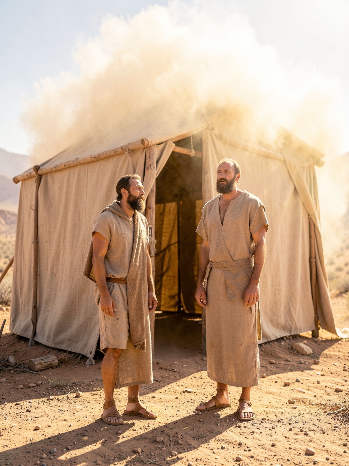 Cloud covers the tent and glory fills the dwelling — SacraScenes visual interpretation