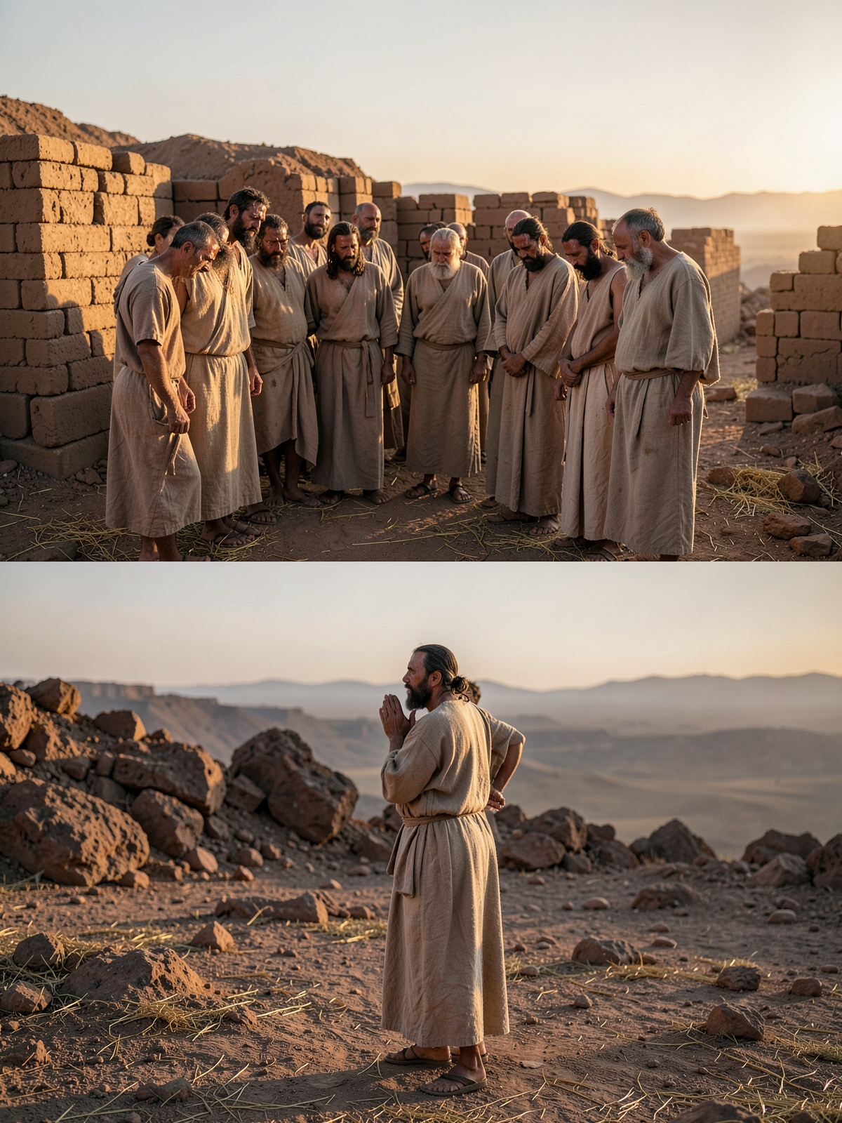 The foremen blame Moses and Moses cries out to God — SacraScenes visual interpretation