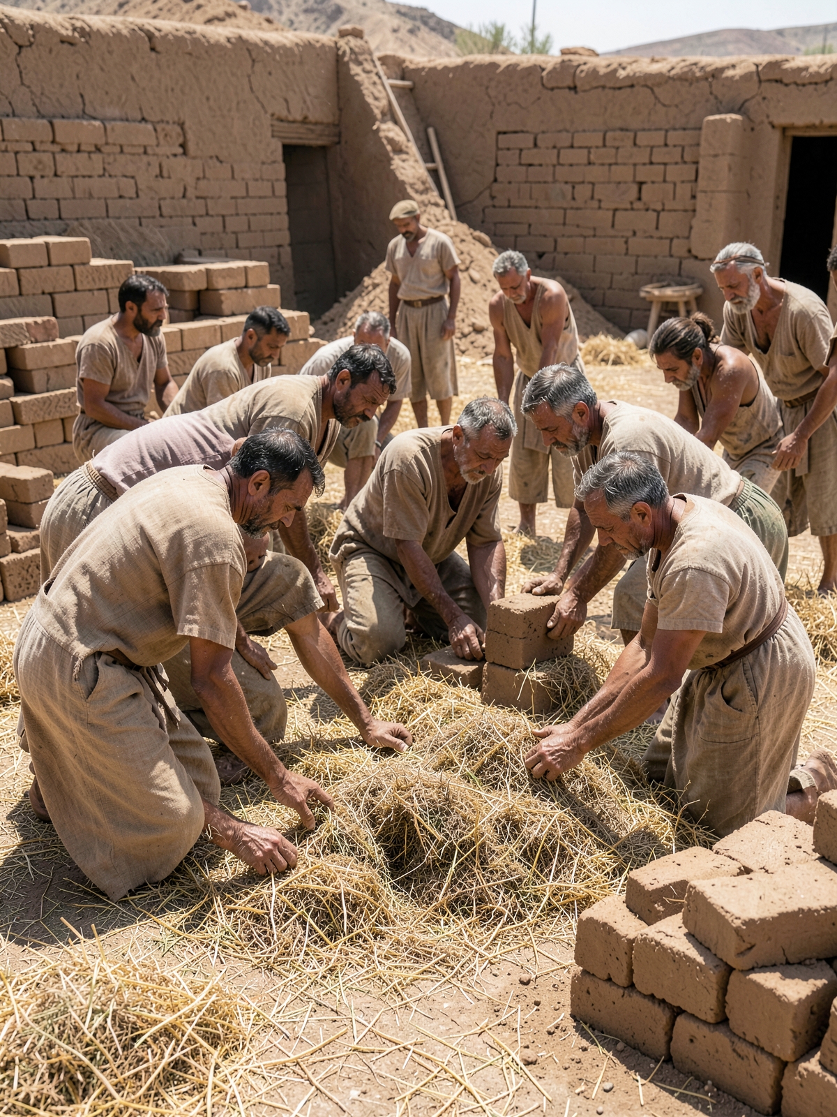 Brick quotas remain while straw is withheld — SacraScenes visual interpretation