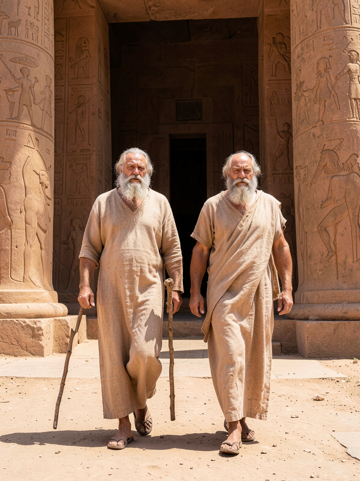 Moses and Aaron receive their roles before Pharaoh — SacraScenes visual interpretation