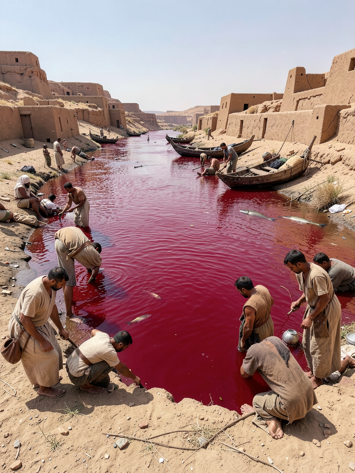 The Nile water turns to blood — SacraScenes visual interpretation