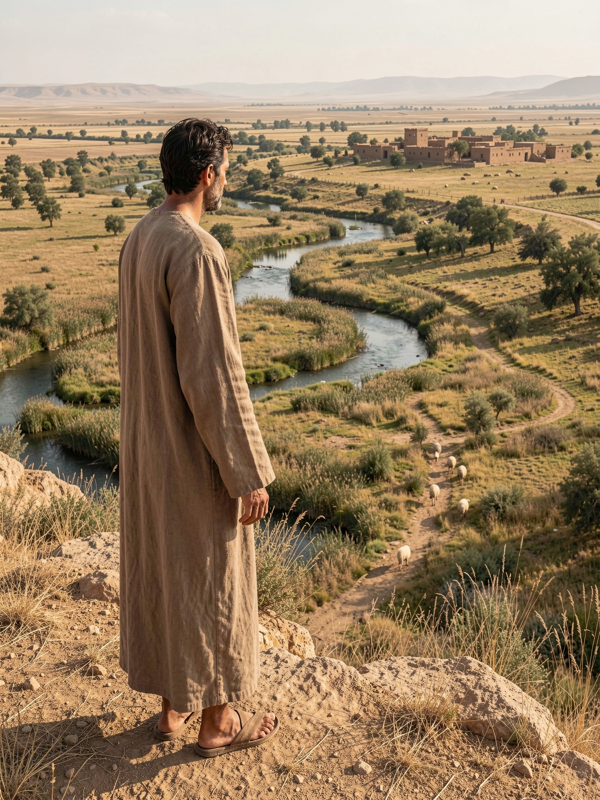Lot chooses the Jordan plain — SacraScenes visual interpretation