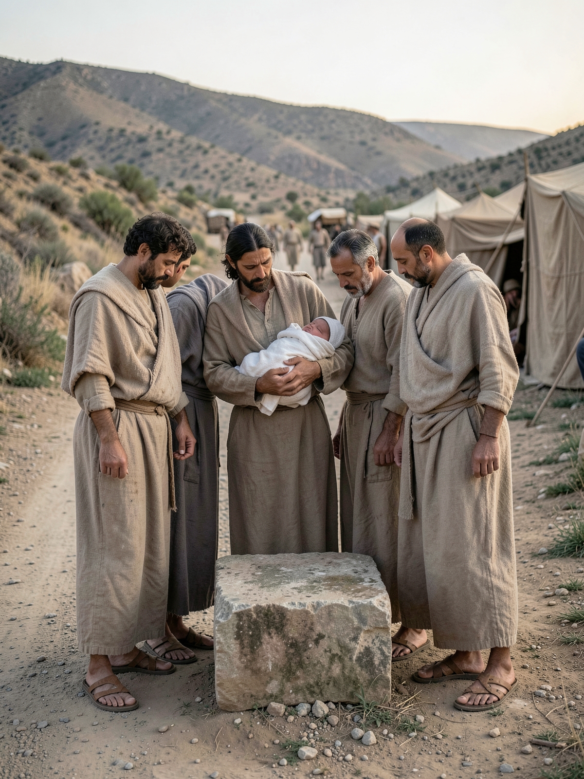 Rachel dies as Benjamin is born — SacraScenes visual interpretation