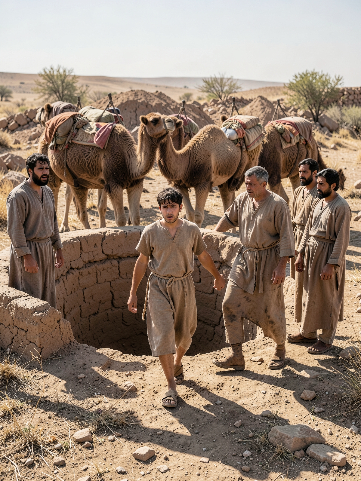 Joseph is thrown into a pit and sold — SacraScenes visual interpretation