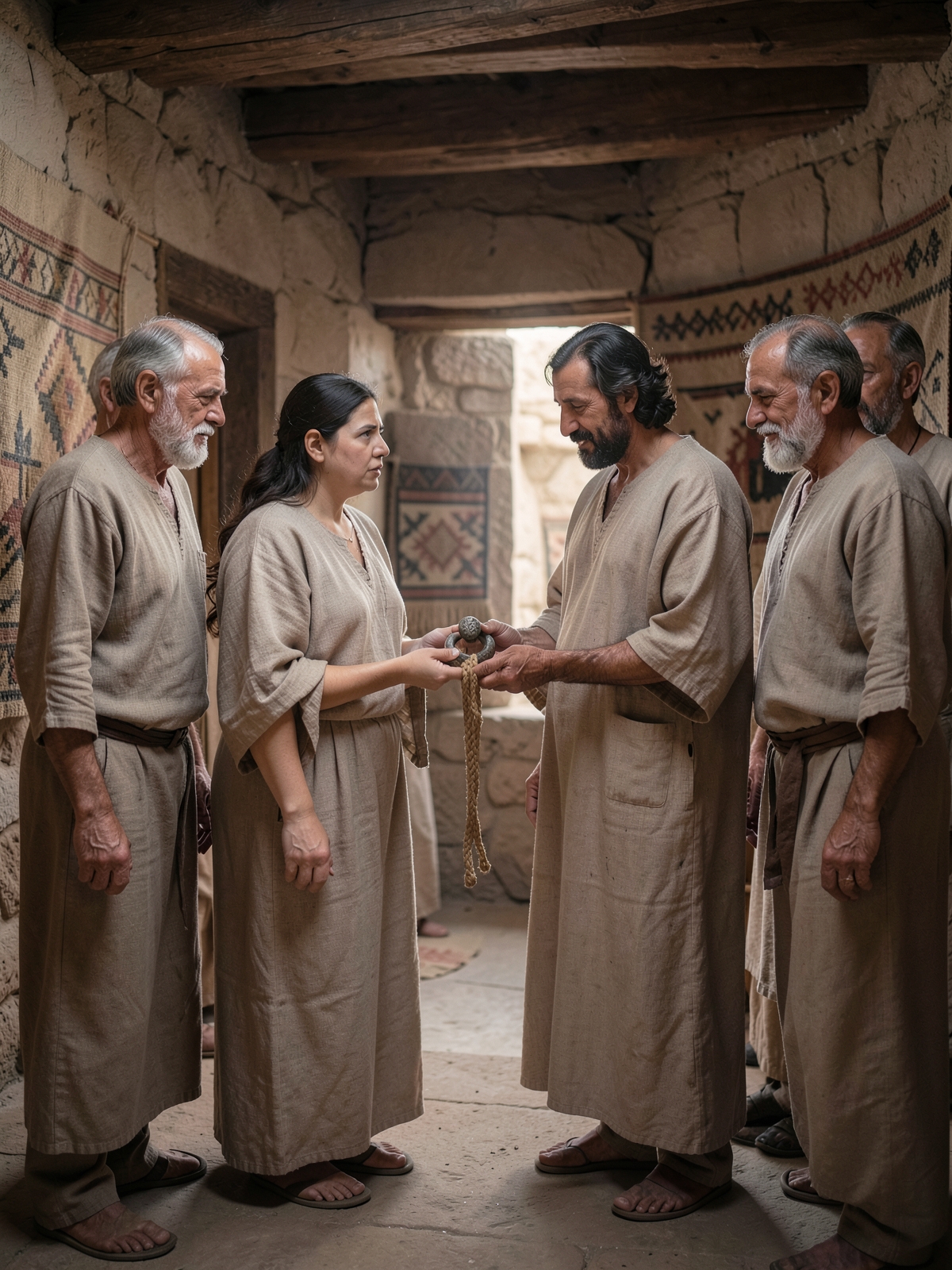 Judah recognizes his signet, cord and staff — SacraScenes visual interpretation