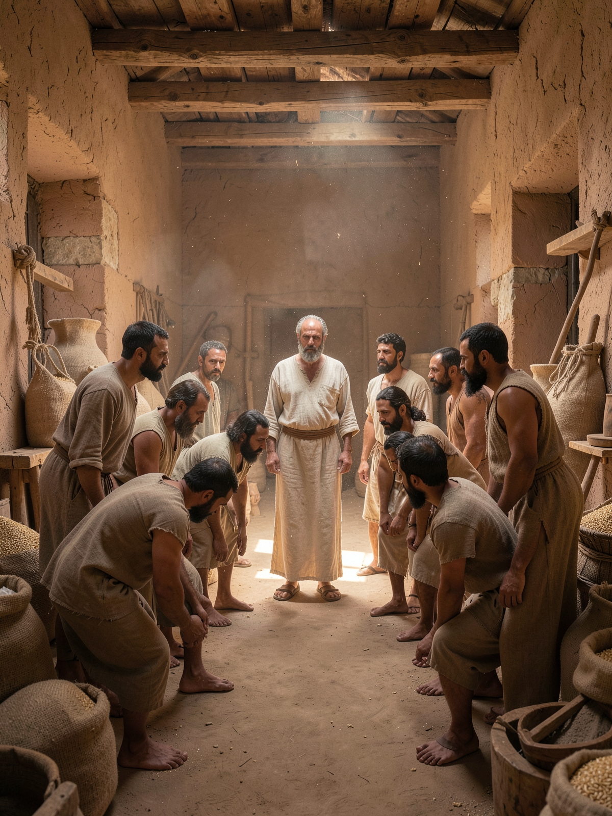 Joseph recognizes the brothers who do not recognize him — SacraScenes visual interpretation