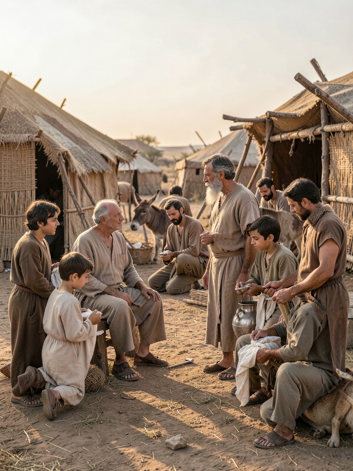Judah pledges to bring Benjamin home — SacraScenes visual interpretation