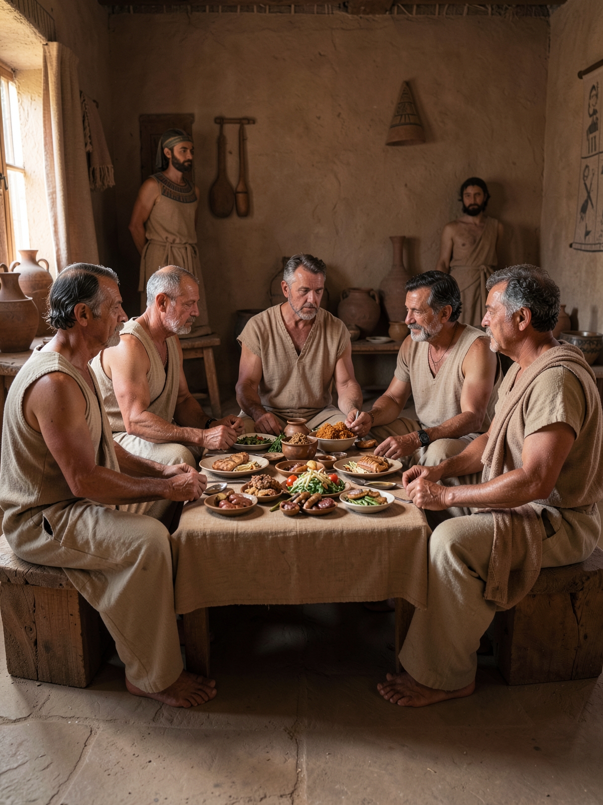 The brothers eat at Joseph’s table — SacraScenes visual interpretation