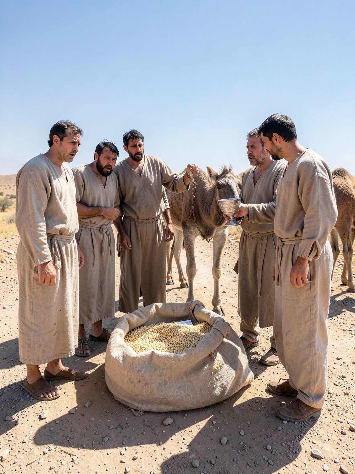 The silver cup is found in Benjamin’s sack — SacraScenes visual interpretation