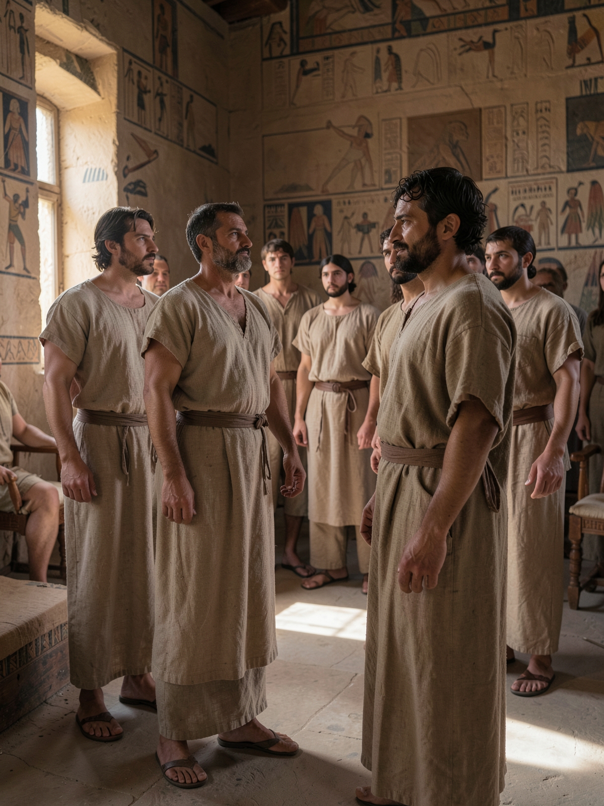 The brothers return together before Joseph — SacraScenes visual interpretation