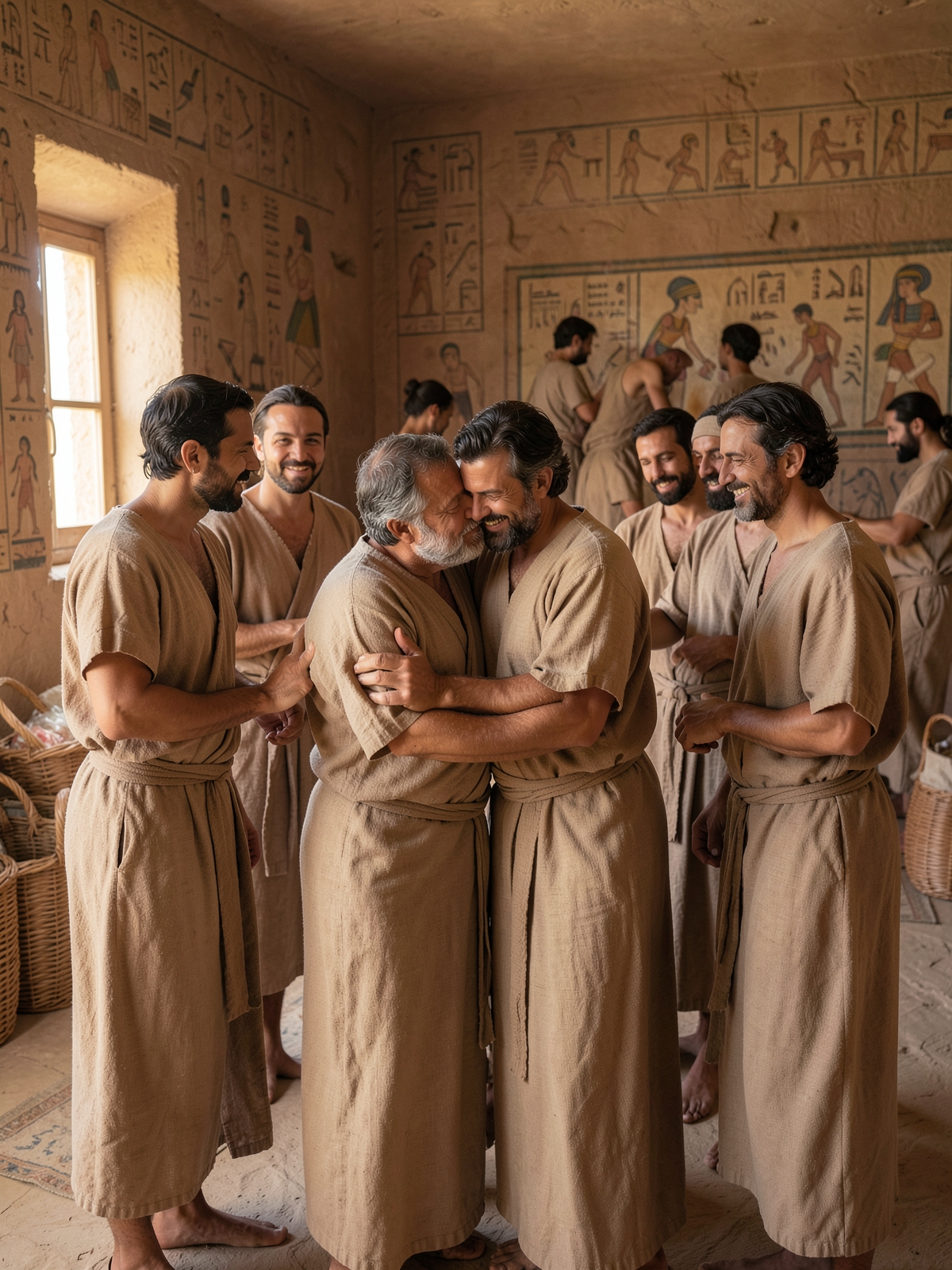 Joseph sends for Jacob and embraces his brothers — SacraScenes visual interpretation
