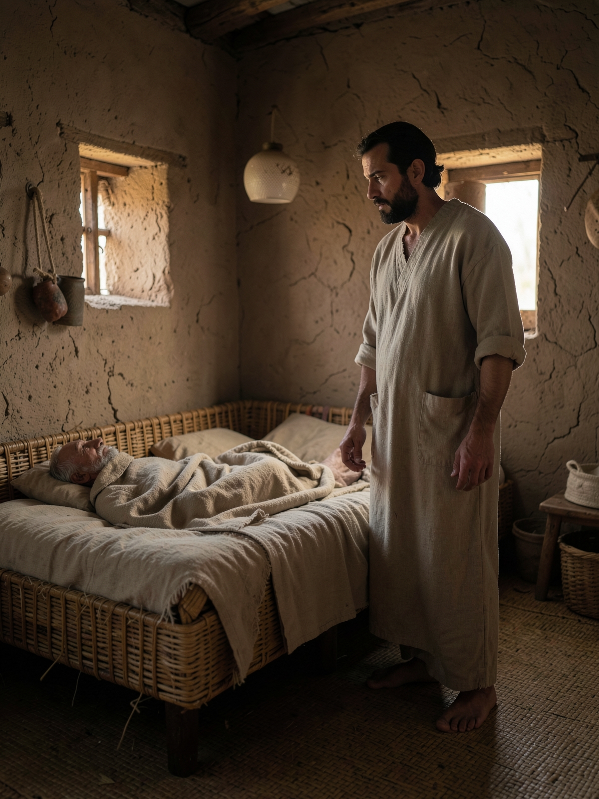 Jacob asks not to be buried in Egypt — SacraScenes visual interpretation