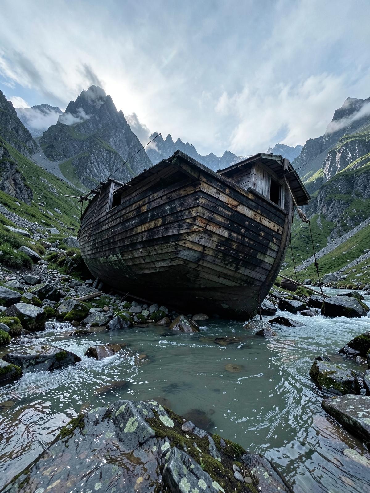 The waters begin to recede — SacraScenes visual interpretation