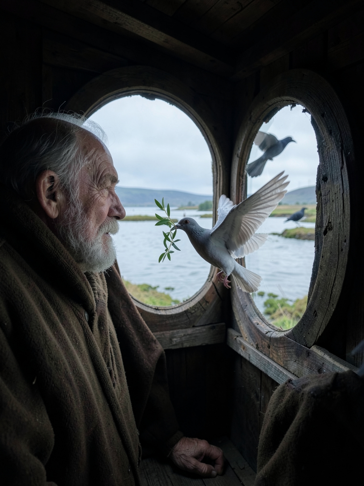 The raven and the dove — SacraScenes visual interpretation