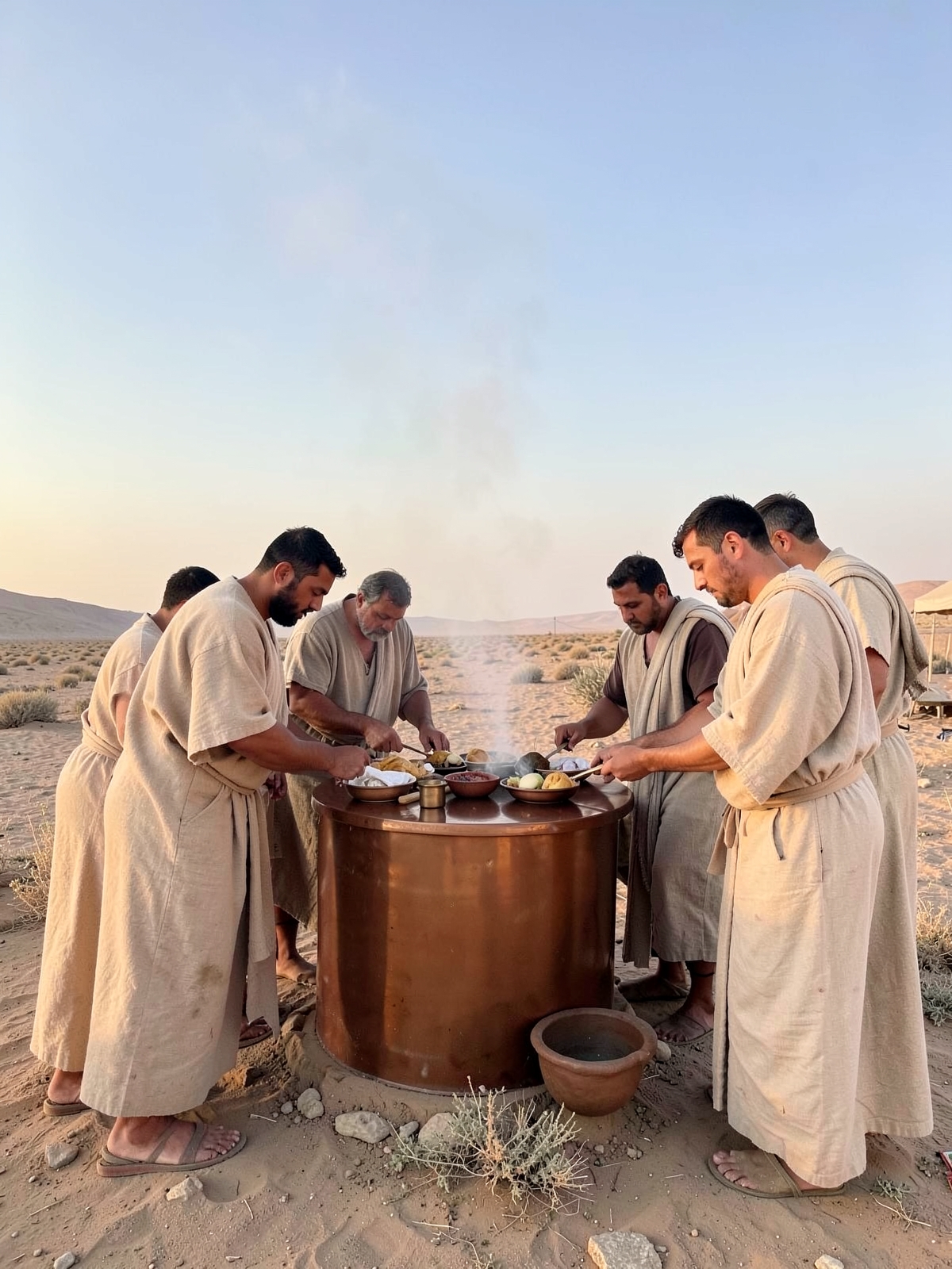 The burnt offering is prepared in ordered steps — SacraScenes visual interpretation
