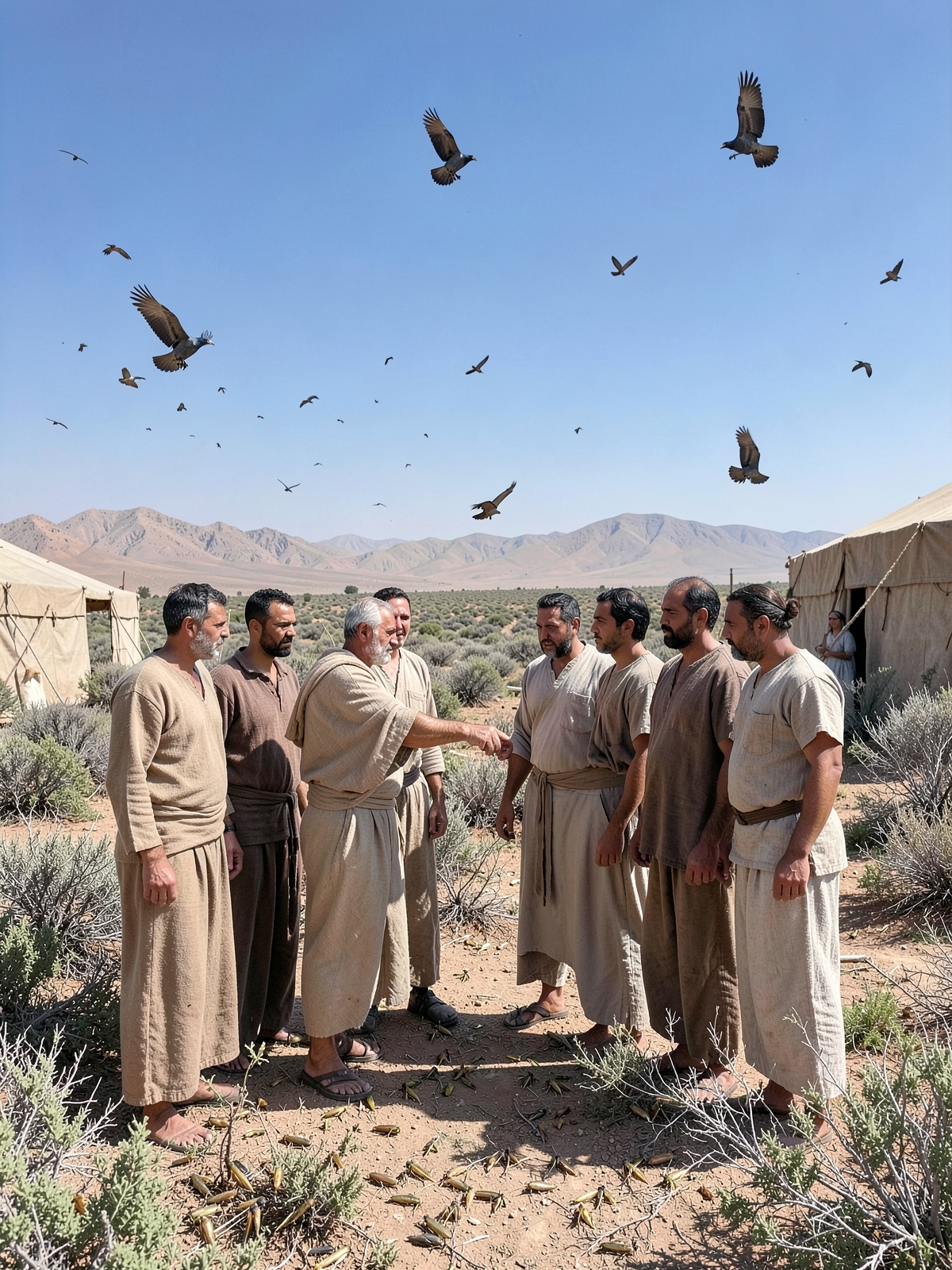Birds and winged insects receive their distinctions — SacraScenes visual interpretation