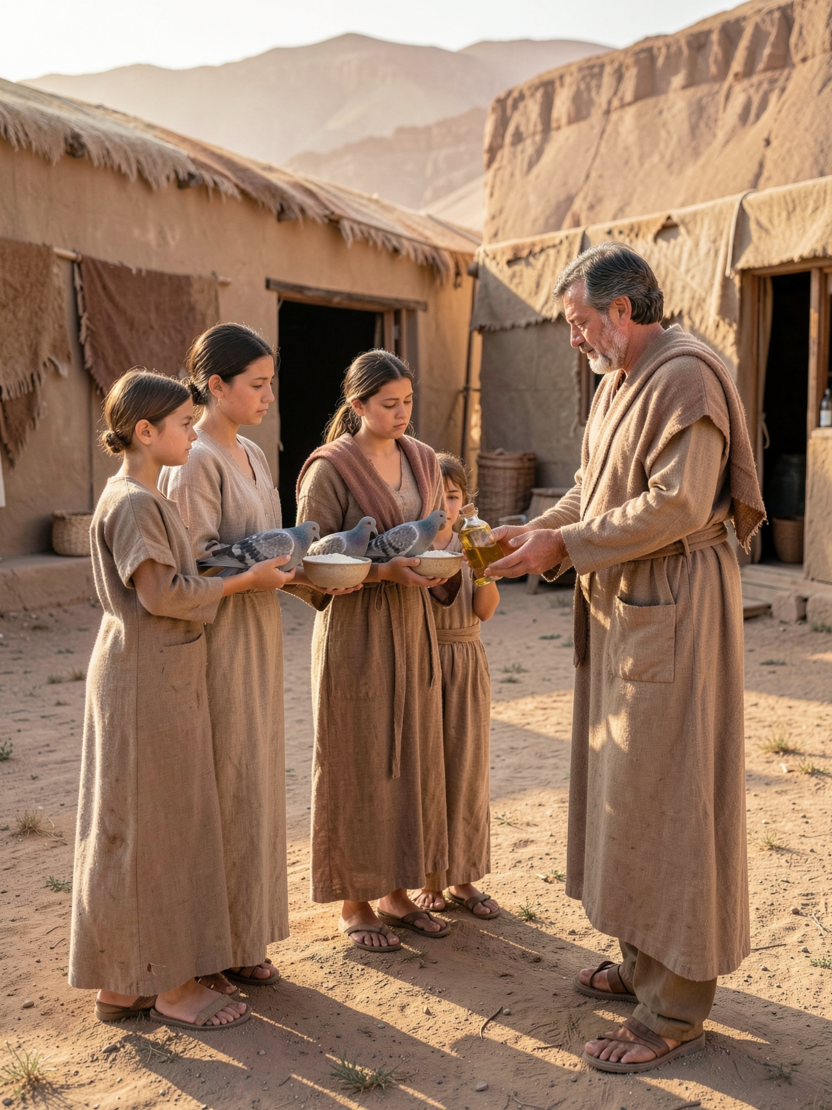 A reduced offering preserves access for the poor — SacraScenes visual interpretation