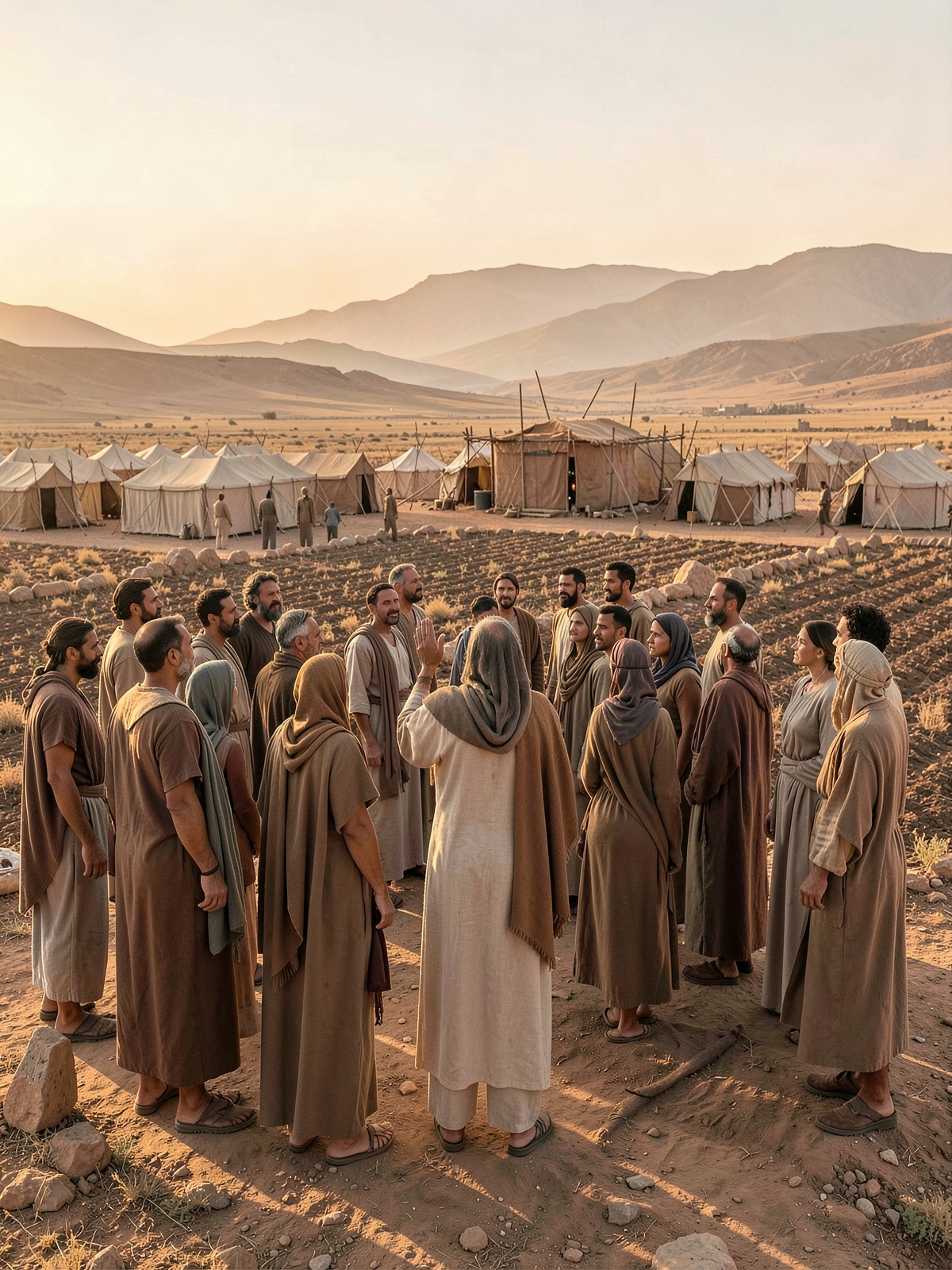 The land and community are warned against defilement — SacraScenes visual interpretation