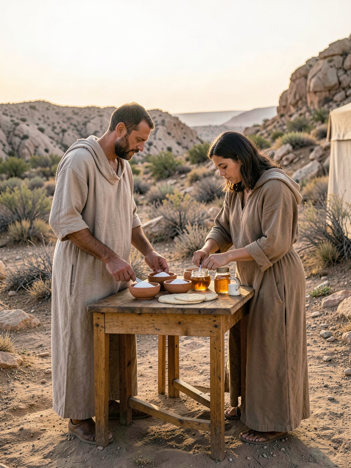 Leaven and honey are restricted, and salt is required — SacraScenes visual interpretation