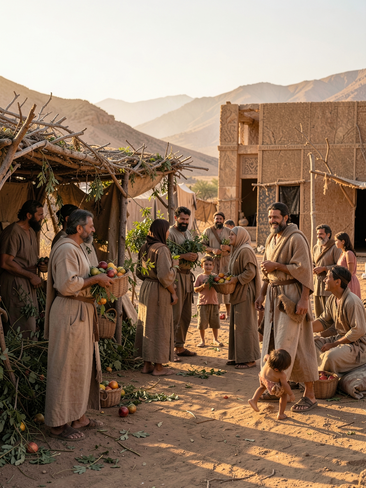 The Feast of Booths remembers wilderness dwelling with joy — SacraScenes visual interpretation