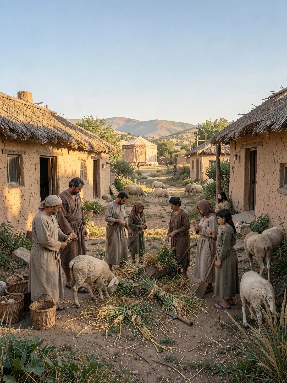 Faithfulness is linked with rain, harvest, peace and secure dwelling — SacraScenes visual interpretation