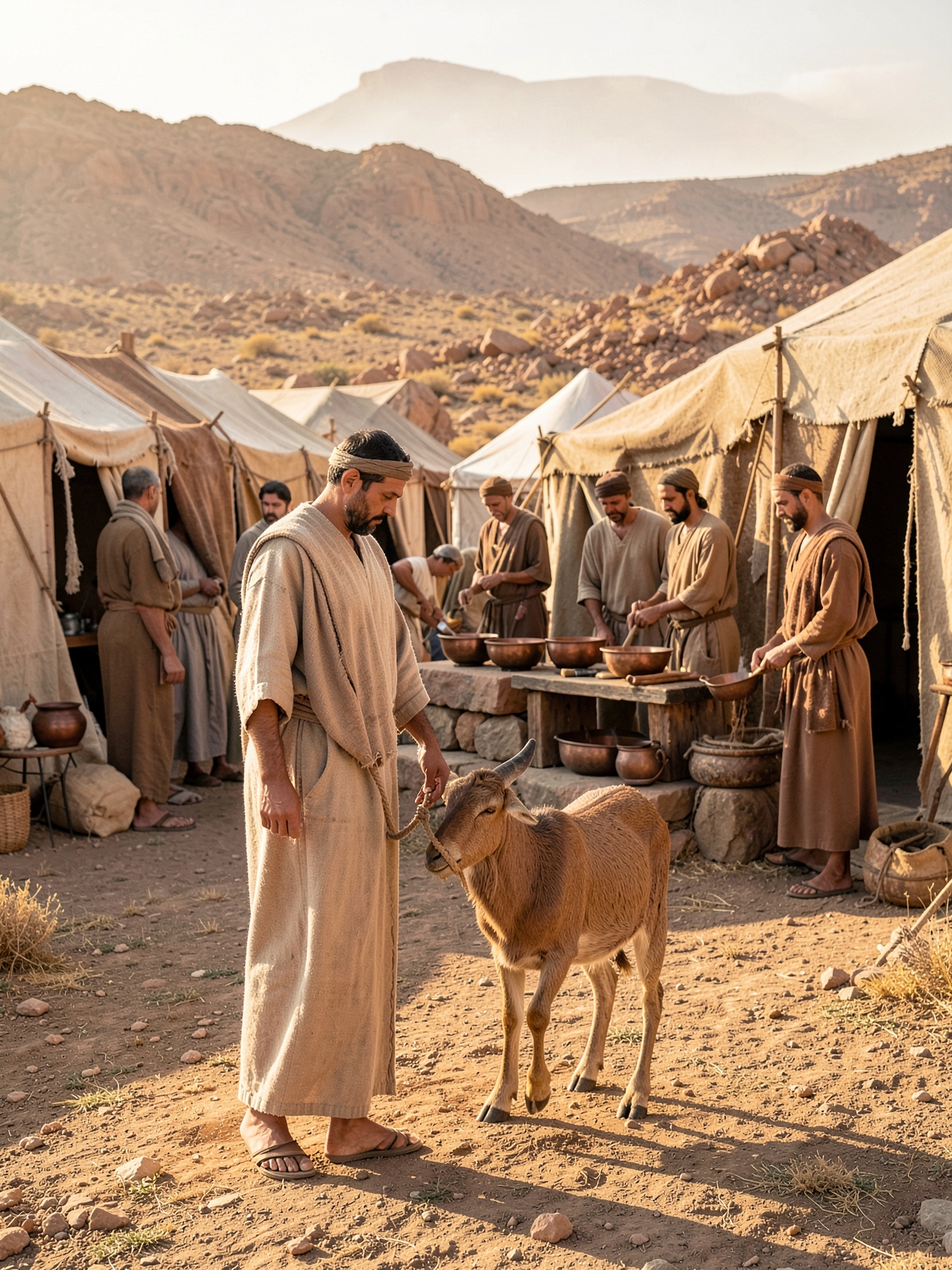A goat may also be brought — SacraScenes visual interpretation