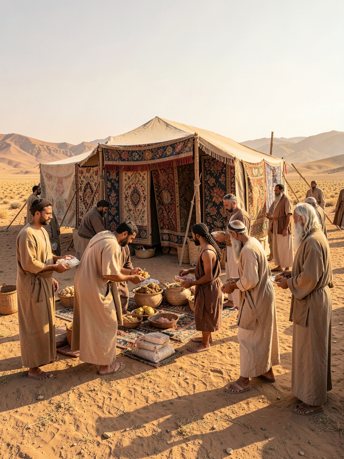 Designated portions support the priests — SacraScenes visual interpretation