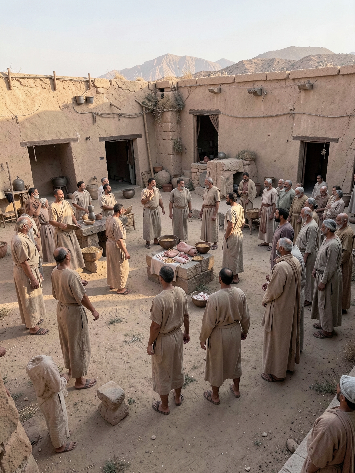 Aaron presents the offerings for the people — SacraScenes visual interpretation